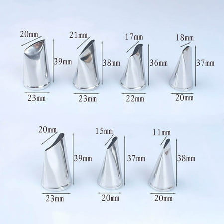

Stainless Steel Kitchen Gadget Sugarcraft Pastry Accessories Rose Nozzle 7Pcs Fondant Decorating Tools Cream Icing Piping
