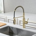 thumbnail image 5 of SUMERAIN Kitchen Faucet with Spring Pull Down Sprayer, Single Handle Pull Out Kitchen Sink Faucet Stainless Steel with 3-Function Sprayer,Brushed Gold, 5 of 12