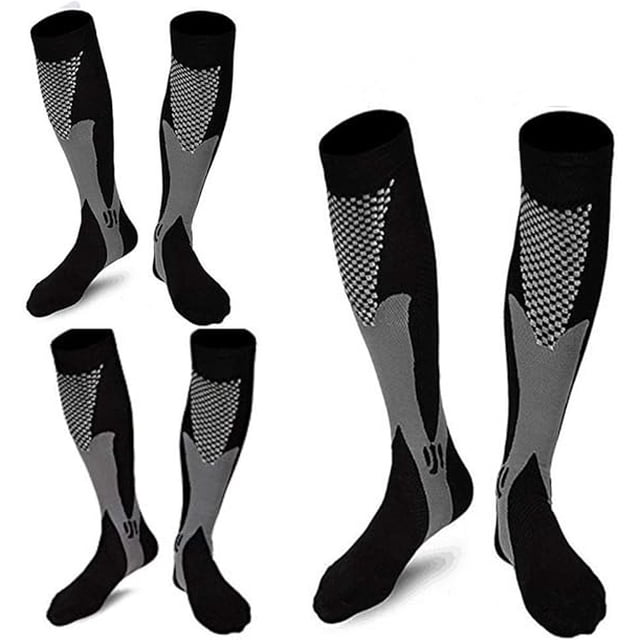 3 pares de calcetines de compresión deportivos médicos para hombres y mujeres, calcetines de compresión para enfermera para viajes con edema