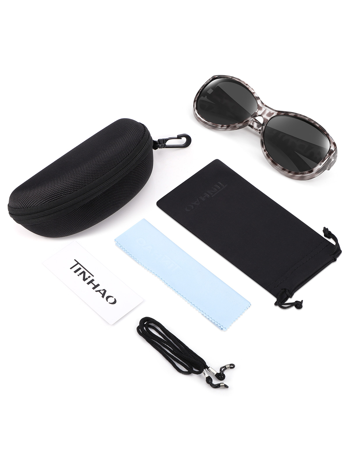 TINHAO Fit Over Oversized Sunglasses for Women, Leopard photo 7