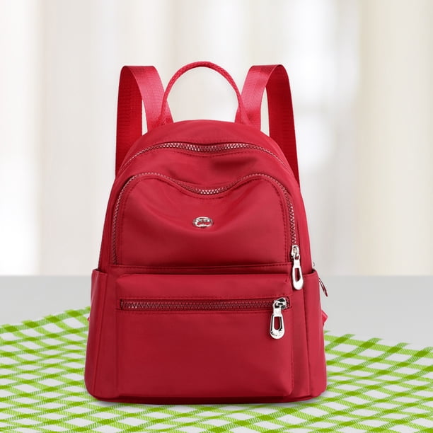 Bolso Mochilas escolares de nailon para mujer, de hombro de viaje diario para niñas y estudiantes sólidos