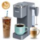 thumbnail image 1 of Cafetera Tastyle de una sola porción con espumador de leche de 1,2 L, color gris, 1 of 8