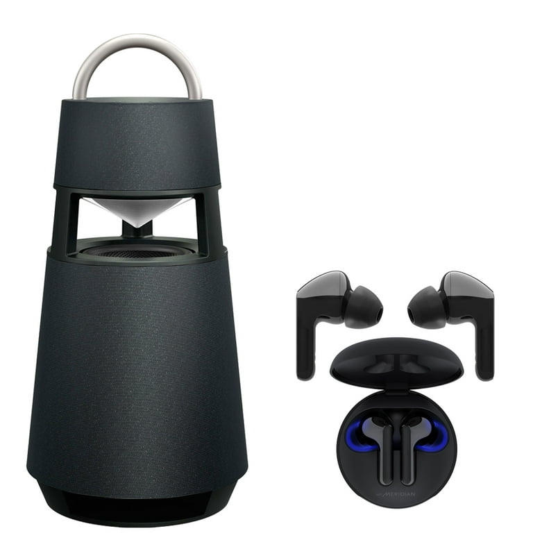 LG XBOOM 360 Portable Wireless Bluetooth Omnidirectional Speaker (Peacock  Green) Bundle with LG TONE Free HBS-FN6 True Wireless Earbuds Bluetooth  Meridian Audio w/ UVnano Case