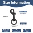 thumbnail image 2 of Uxcell 6 Pcs Clips à Pression Pivotants pour Drapeau, Crochets en Alliage Robustes de 2,7 Pouces, Noir, 2 of 6