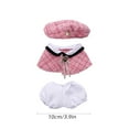 thumbnail image 3 of Adorable Plush Toy Outfit Set Owl Pattern Overalls, Striped Shirt, and Sun Visor for Stuffed Animals, 3 of 3