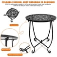 thumbnail image 2 of Mesa auxiliar para patio Fashion&Cool, redonda, 14 pulgadas, metal negro, 2 of 8