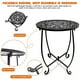 thumbnail image 2 of Mesa auxiliar para patio Fashion&Cool, redonda, 14 pulgadas, metal negro, 2 of 8