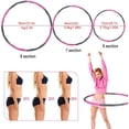 thumbnail image 3 of Hula Hoop, Hula Hoop para bajar de peso y masajes, 6-8 segmentos, aros Hoola Hoop extraíbles, apto para fitness, deportes, hogar, oficina, modelado del vientre, 1 kg oso de fresa Juguete, 3 of 6