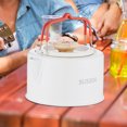 thumbnail image 4 of MezoJaoie Camping Tea Kettle 1100ml Stainless Steel Coffee Pot Camping Water Kettle with Anti-Scald Handle for Open Fire Campfire Backpacking Hiking Picnic Fishing, 4 of 8