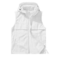 thumbnail image 4 of QIYAGBSA Vests for Women Lightweight Hooded Zip Up Sleeveless Outdoor Utility Vest with Pockets for Spring Summer Travel (White, 3XL), 4 of 9