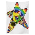 thumbnail image 3 of Ambesonne Popstar Party Tablecloth Rectangular Table Cover, Rainbow Color Art, 60"x90", Multicolor, 3 of 4
