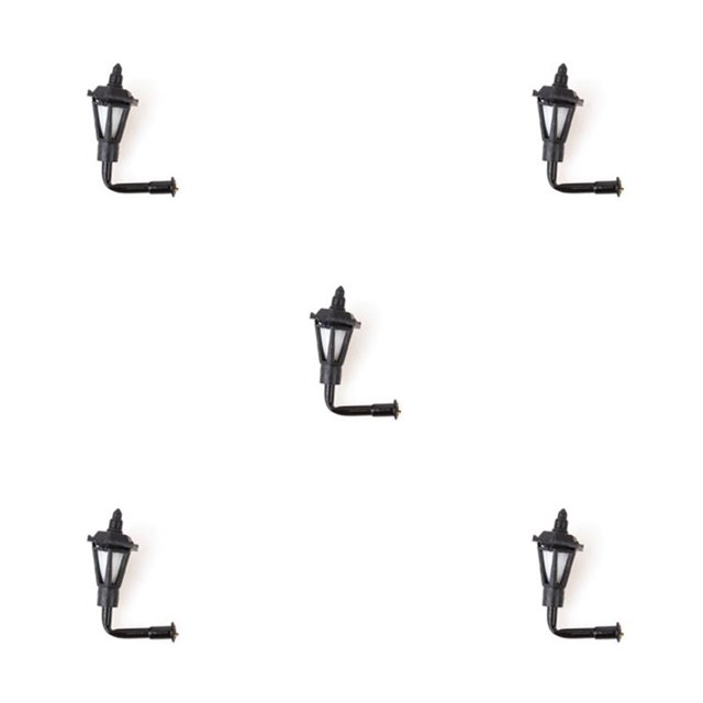 Yuarrent Luces de pared Modelo a escala LED Farola de metal Escala Material de diseño Lámparas colgantes en miniatura Artesanía 1:87 Luz Type2 NO2
