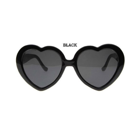 New Gifts Durable Long-lasting Heart-shaped Heart Diffraction Glasses Lights Become Love Image Special Effect Glasses BLACK
