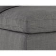 thumbnail image 6 of Sunpan Glenrose 21.5" Modern Fabric Wheeled Dining Chair in Gray, 6 of 7