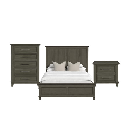 Henrik Full Panel 3PC Bedroom Set in Grey