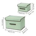thumbnail image 2 of 2 Juegos De Caja Plegable De Tela Para Almacenamiento Malubero Verde 36 cm x 24 cm x 23 cm Tapa Plegable Apilable Con Asa, 2 of 3