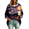 thumbnail image 5 of FGVCTG Halloween Sweatshirts for Women Drawstring 3/4 Sleeve Halloween Hoodie Ghost Graphic Spooky Oversized Pullover Hoodies Multicolor M, 5 of 6