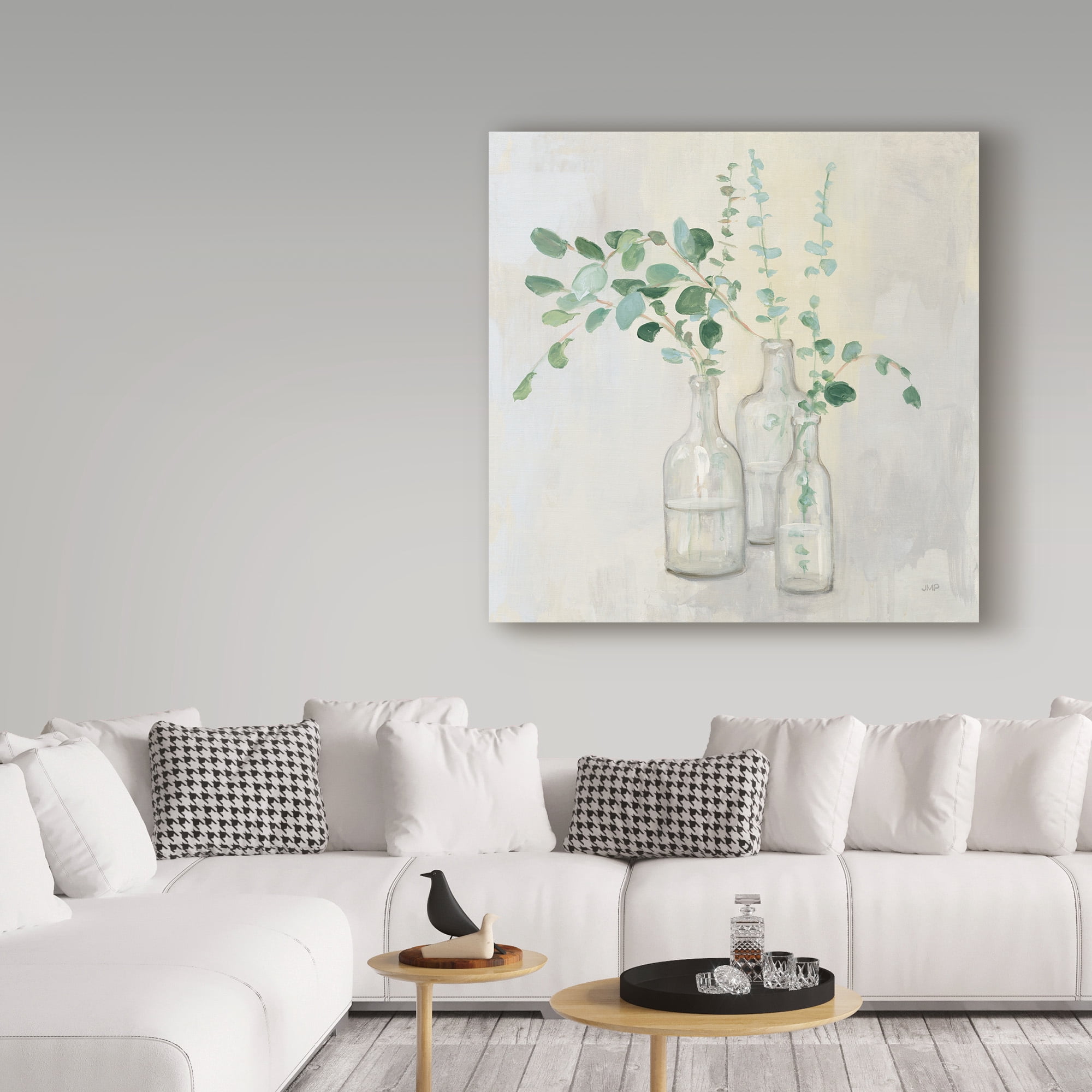 Trademark Fine Art 'Summer Cuttings I Bottles' Canvas Art by Julia Purinton