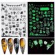 thumbnail image 5 of 12 pcs 6 styles Halloween nail stickers funny skull little monst, 5 of 5