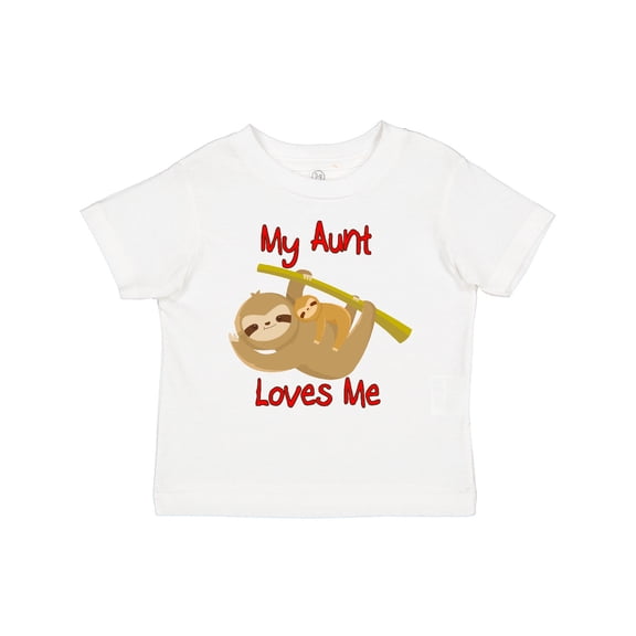 Inktastic My Aunt Loves Me Sloth Boys or Girls Toddler T-Shirt