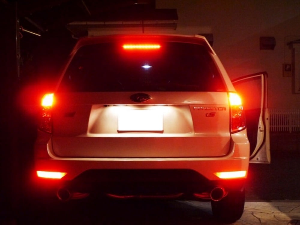 For Subaru Forester 2009-2018 72-SMD LED Red Lens Bumper Reflector Brake Lights 
