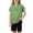 Army Green, variant on Linen Shirts for Girls Cotton Button Blouse Casual V Neck Short Sleeve Shirt Side Slip Loose Fit Top Soft Summer,Black