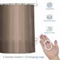 Dark Brown 72x96 Inches Waterproof Shower Curtain, Ombre Solid Color ...