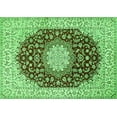 thumbnail image 1 of Ahgly Company Indoor Rectangle Medallion Green Traditional Area Rugs, 2' x 3', 1 of 1