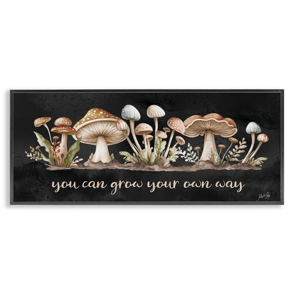 Stupell Industries Farmhouse Grow Your Own Way Black Framed Giclee Art, 24 x 10, by Marla Rae
