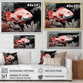 thumbnail image 4 of Designart "The Mysterious Crawl Of Black And Red Fish III" Coastal Coral Under Water Canvas Wall Art, 4 of 7