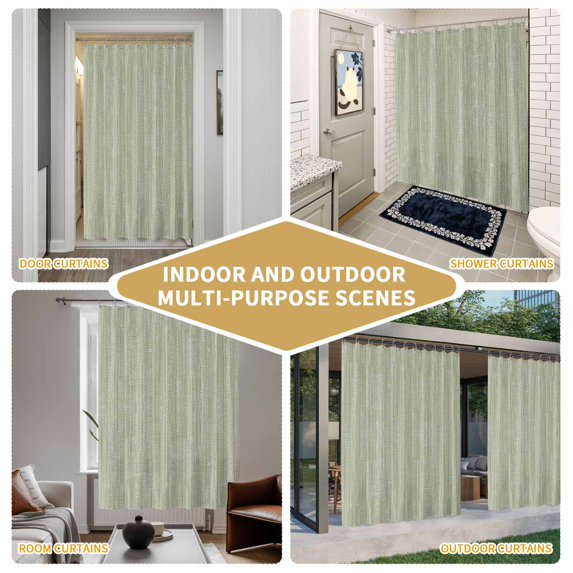 Solid Color Green Shower Curtain - Water Repellent Fabric Shower Curtains Washable, Modern Simple Linen Texture Decorative Polyester Cloth Bathroom Curtains Modern Bath Decor 72"x72"