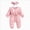 A70-Pink, variant on Newborn Infant Baby Girl Fall Jumpsuit Letter Embroidery Romper