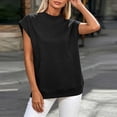 thumbnail image 3 of cocolona Womens Short Sleeve Sweatshirt Crew Neck Solid Color Casual Loose Pullover Tops with Pockets, 3 of 6