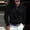 Black(New), variant on PNTUTB Fashion Men's Solid Color Vertical Stripes Textures Button Lapel Collar Long Sleeve Casual Loose Blouses