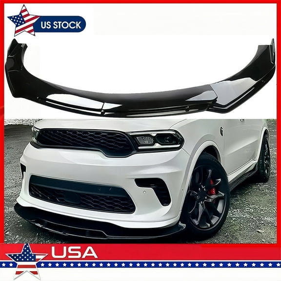 For Dodge Durango SRT GT Glossy Black Front Bumper Lip Splitter Body Kit Spoiler