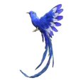 thumbnail image 1 of Cola de adorno de decoración del hogar de jardín realista con plumas de pájaro artificial (1 unidad-azul), 1 of 2