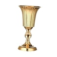thumbnail image 4 of Jarrón de flores elegante de lujo de metal para centro de mesa, jarrón para centro de mesa de boda, dorado para hotel, hogar, aniversario, oficina, M, 4 of 8