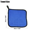 thumbnail image 3 of Unique Bargains 8pcs Microfibre Car Drying Towel 9.84"x9.84" Extra Large Car Cleaning Detailing Absorbent Gray Blue, 3 of 6