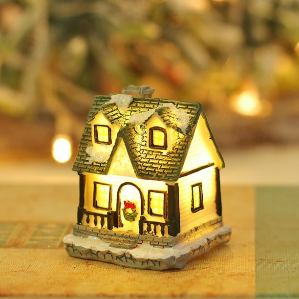 Christmas Village Houses LED Lighted Village House Resin Ornament
