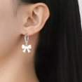 thumbnail image 2 of Cute Bow Small Hoop Earrings for Women Hypoallergenic Gold/Silver Simple Bowknot Statement Ribbon Dangle Drop Wedding Party Huggie Earring Trendy Minimalism Jewelry Gifts Valentine Day for Her, 2 of 11