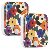 Yayeee 2-Pack Plug in LED Night Lights with Light Sensors Motion Detectors, Large Colorful Flowers Pattern