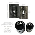thumbnail image 5 of Votive Candle Holder Christmas Tree Wreath Set of 2, 5 of 5