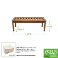 thumbnail image 2 of Achla Designs 4FT Natural Oil Finish Wooden Indoor/Outdoor Backless Bench, Home Patio Garden Deck Seating, 2 of 2