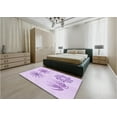 thumbnail image 5 of Ahgly Company Machine Washable Indoor Square Transitional Heliotrope Purple Area Rugs, 4' Square, 5 of 7