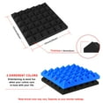 thumbnail image 3 of AGPTEK 12 Packs 2"x12"x12" Sound Proof Padding, Acoustic Foam Panels, Sound Absorbing Foam for Recording Studio, TV Room, Kids Room, Office and Podcast Recording, Blue and Black, 3 of 9