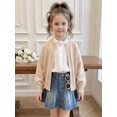 thumbnail image 4 of Afdoent Girls Cardigan Sweater Casual Open Front Knitted Sweater Basic Pullover Fall Clothes for Kids 6-8 Years, 4 of 7