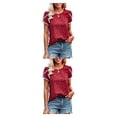 thumbnail image 4 of Guardurnaity Camiseta de mujer con cuello redondo, camisa informal transpirable, blusa, ropa Type2 NO2, 4 of 6