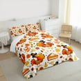 thumbnail image 3 of Manfei Orange Turkey Child Queen Comforter Set, Autumn Harvest Bedding Sets, Happy Thanksgiving Day Bedding Comforter Set, Microfiber Bedroom Decor, 3-Piece, 3 of 8