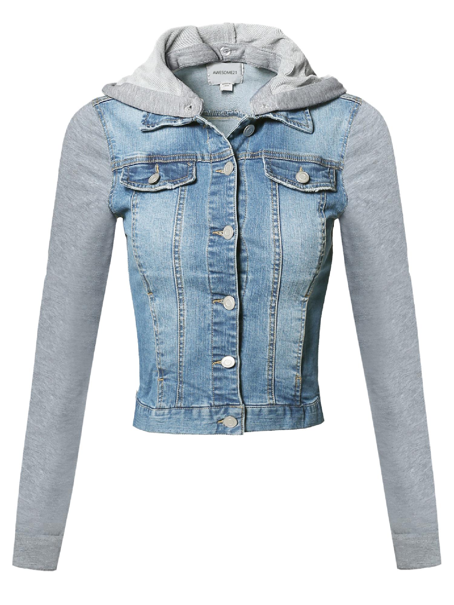 denim hoodie women's