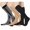 Black Beige Striped, variant on 2 Pairs Zipper Copper Compression Socks for Women & Men Circulation 15-20 mmHg is Best Support for Athletic Running Cycling, Nursing, Travel